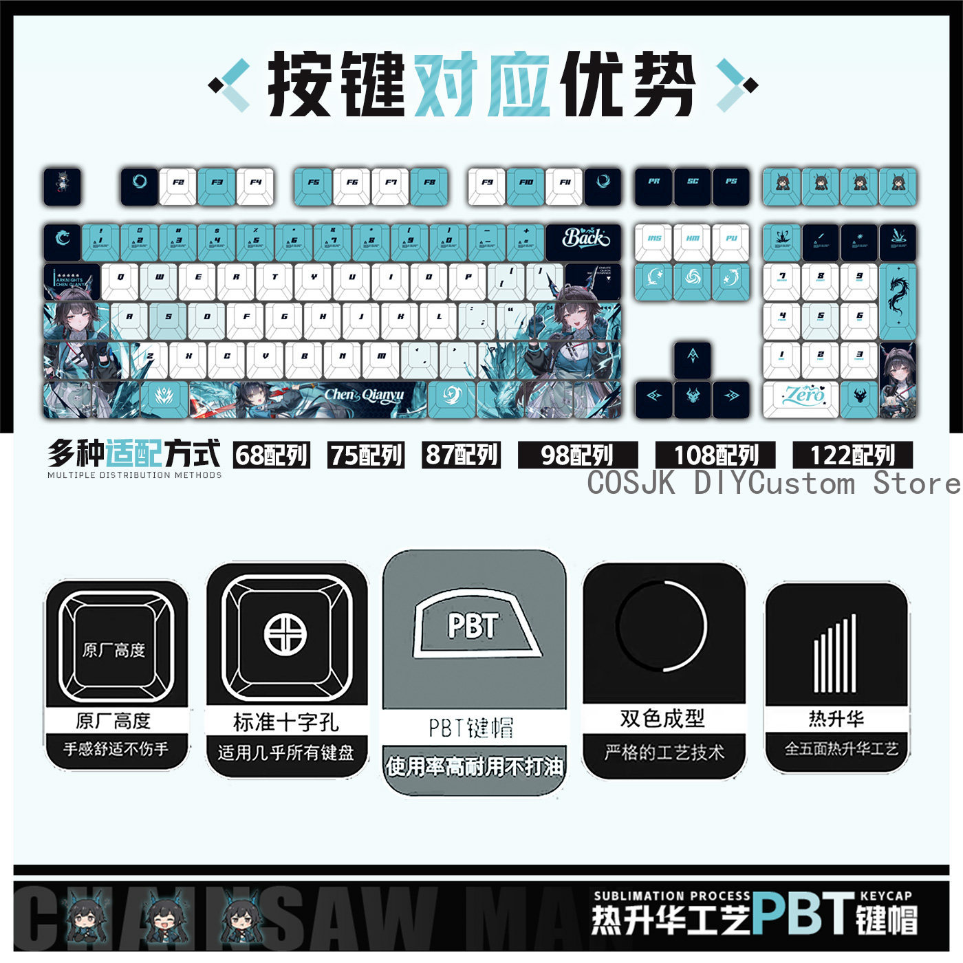 122 Keys Anime Chen Qianyu Ark - đánh giá và giá Gaming Accessories