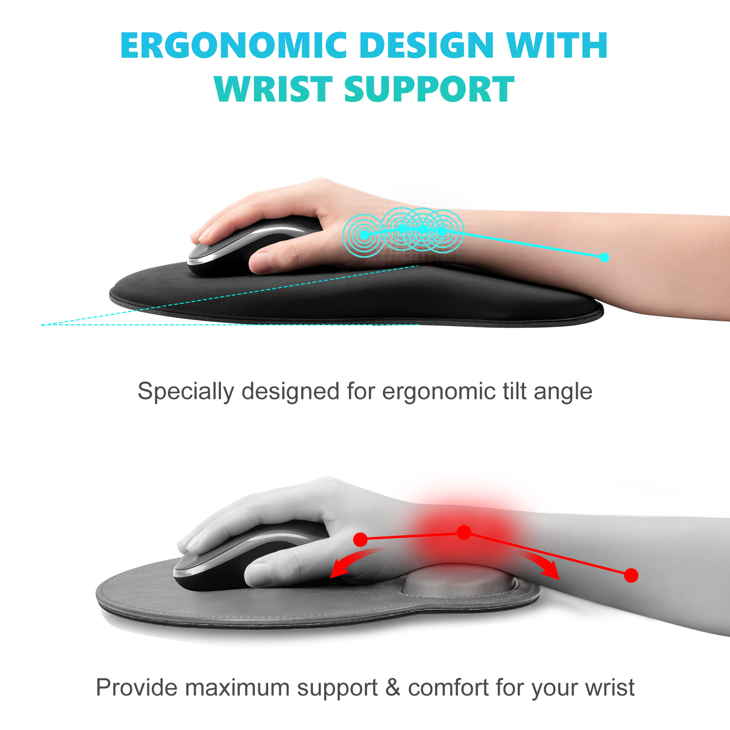 Ergonomic Mouse Pad with Wrist - đánh giá và giá Gaming Accessories On Sale