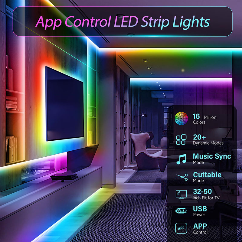 USB RGB LED Strip SMD3535 With - đánh giá và giá Gaming Accessories Bedroom
