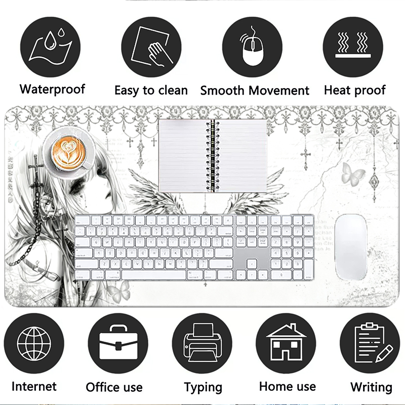 Leather Mousepad Black White A - đánh giá và giá Gaming Accessories For Pc